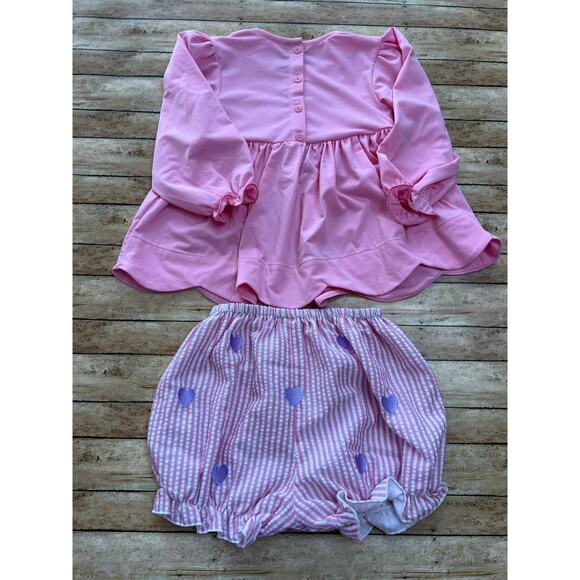 NWOT Smocked Sweets Valentine’s Bloomer Set 4T - Picture 5 of 5